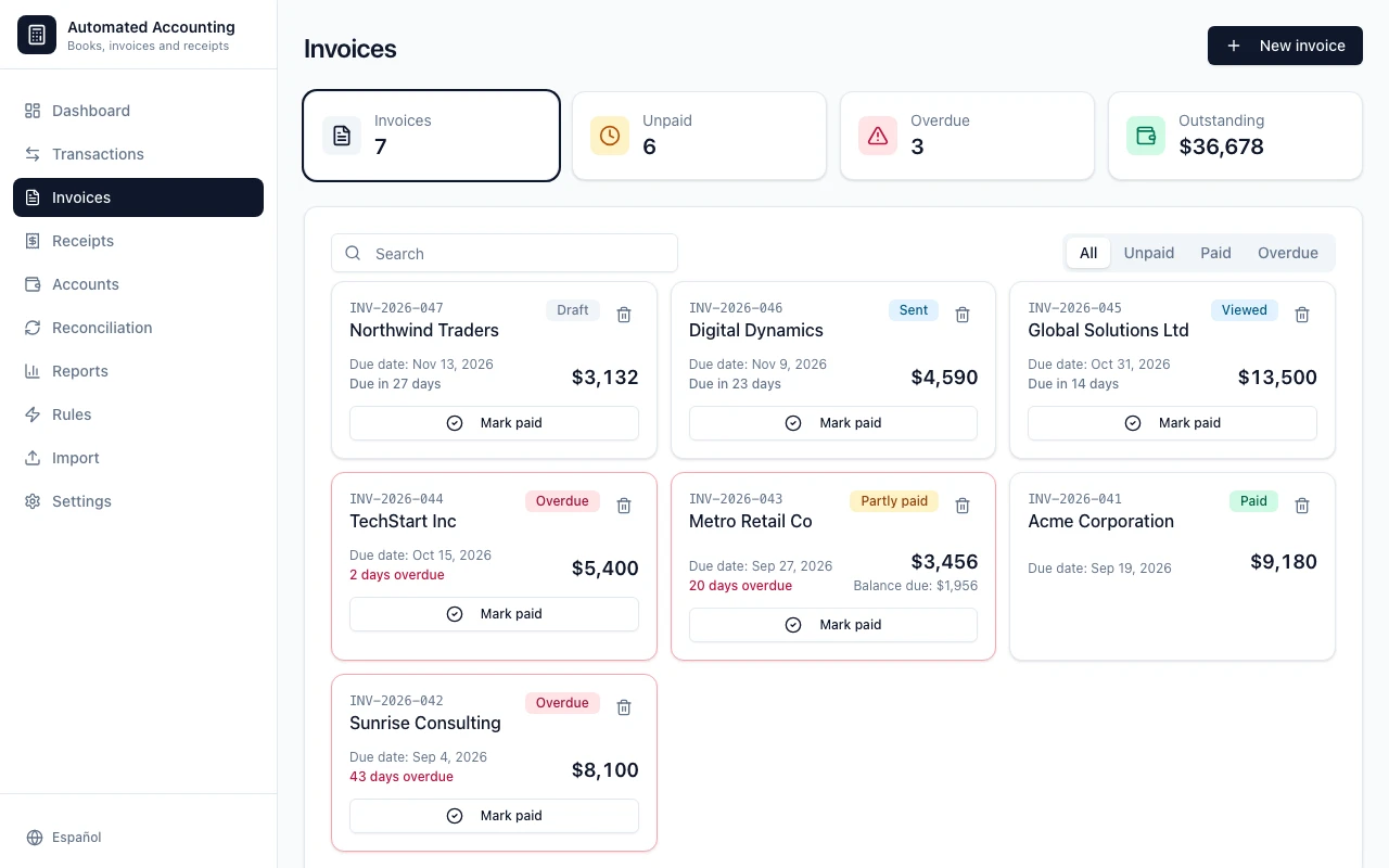 Automated Accounting System Template | Ready to Use, No Code | Agent UI