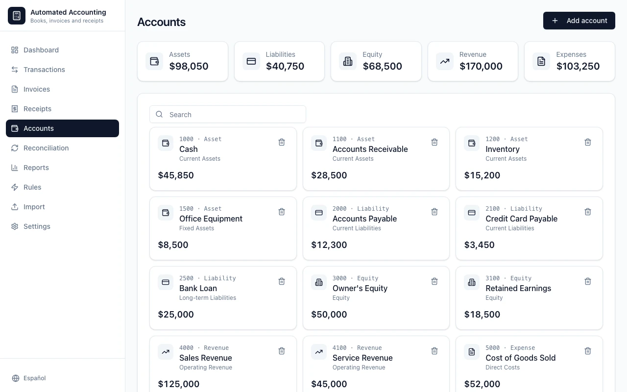 Automated Accounting System Template | Ready to Use, No Code | Agent UI